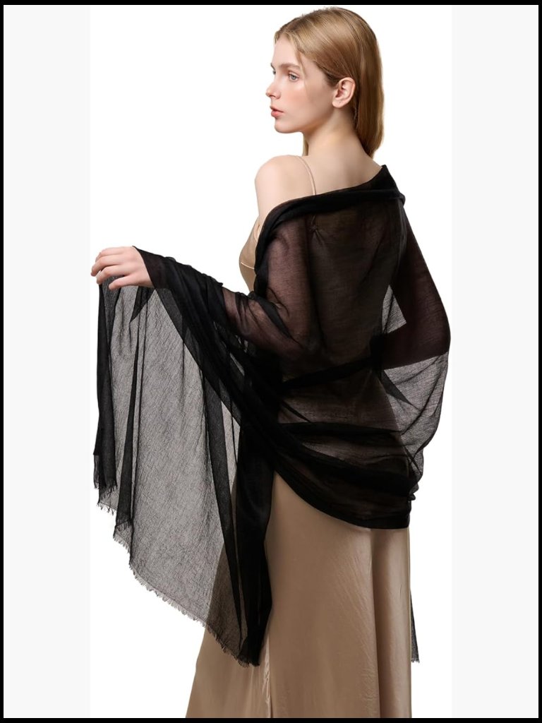 Luxury Cashmere Shawl Wrap Featherlight Pashmina Scarf Elegant Travel Accessory